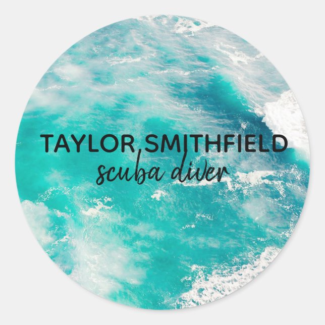 Pegatina Redonda Agua (Anverso)