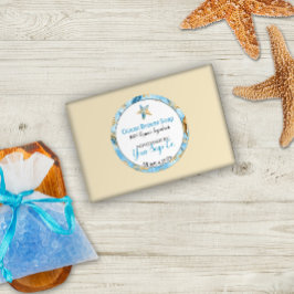 Pegatina Redonda Agua acuática Starfish Beach Jabón hecho a mano