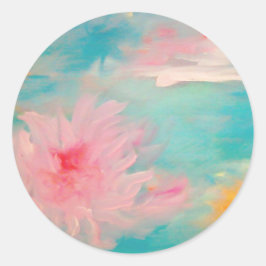 Pegatina Redonda Agua de Flor