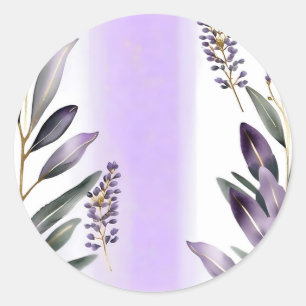 Pegatina Redonda Agua de lavanda y eucalipto