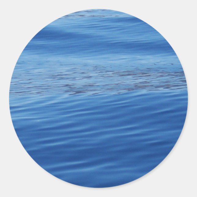 Pegatina Redonda Agua del lago Tahoe (Anverso)
