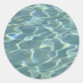 Pegatina Redonda agua en una piscina