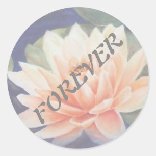 Pegatina Redonda AGUA naranja LILY WEDDING STICKERS