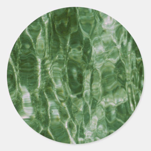 Pegatina Redonda Agua verde (Anverso)
