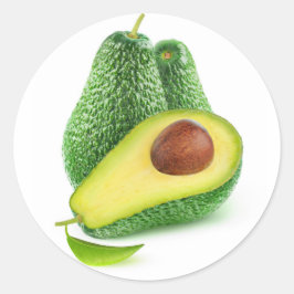 Pegatina Redonda Aguacate