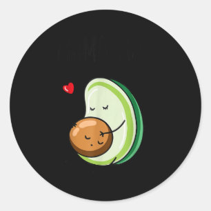 Pegatina Redonda Aguacate Mamacado Embarazada Embarazo Avo