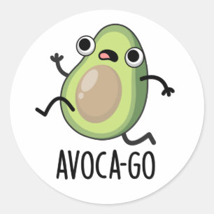 Pegatina Redonda Aguacate Pun