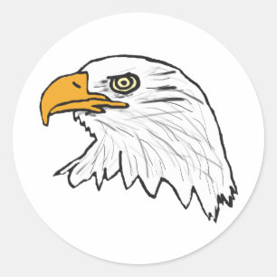 Pegatina Redonda Águila