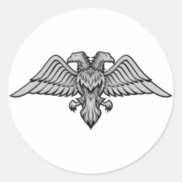 Pegatina Redonda Águila de doble cabeza