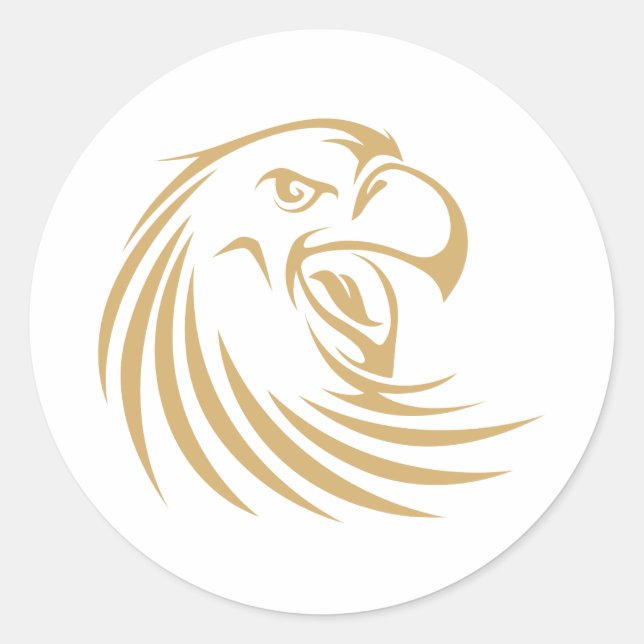 Pegatina Redonda Águila dorada salvaje (Anverso)