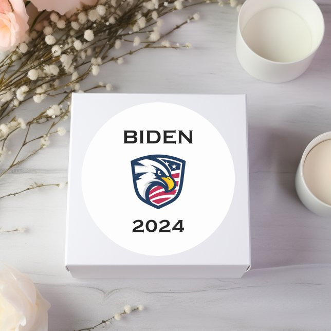 Pegatina Redonda Águila electoral de Guay Joe Biden 2024 (Subido por el creador)