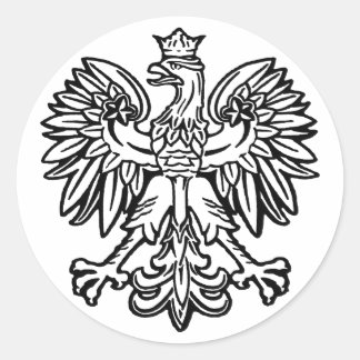 Pegatina Redonda Águila polaca