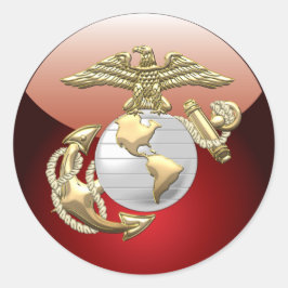 Pegatina Redonda Águila USMC, Globe & Anchor (EGA) [3D]