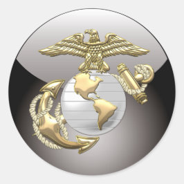 Pegatina Redonda Águila USMC, Globe & Anchor (EGA) [3D]