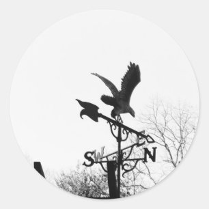 Pegatina Redonda Águila y flecha