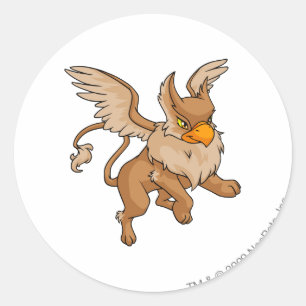 Pegatina Redonda Aguilera Brown