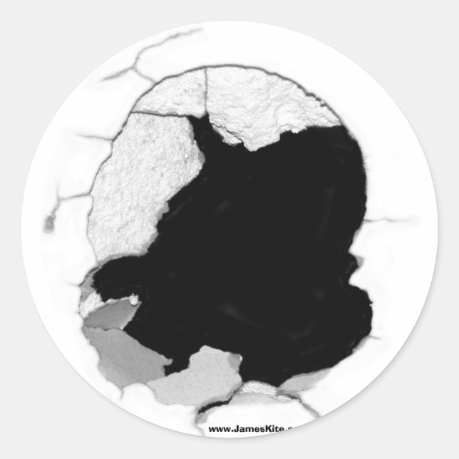 Pegatina Redonda Agujero en uno (Anverso)