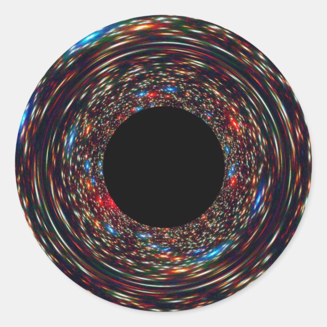 Pegatina Redonda Agujero negro supermasivo (Anverso)