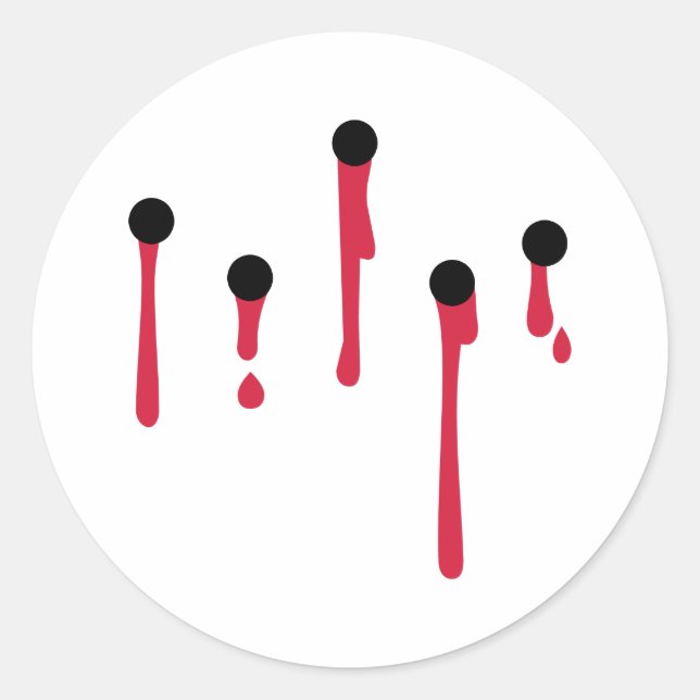 Pegatina Redonda Agujeros de bala (Anverso)