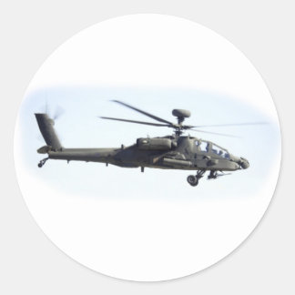 Pegatina Redonda AH-64 Apache