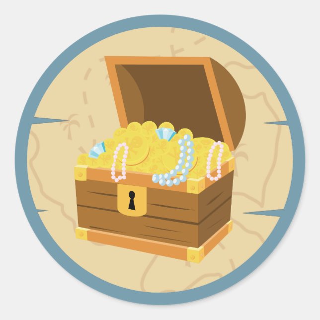 Pegatina Redonda ¡Ah del barco! Cumpleaños de Niño Pirata Fiesta (Anverso)