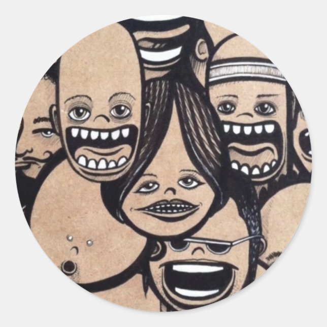 Pegatina Redonda ¡¡¡Ahhh!!! (Anverso)