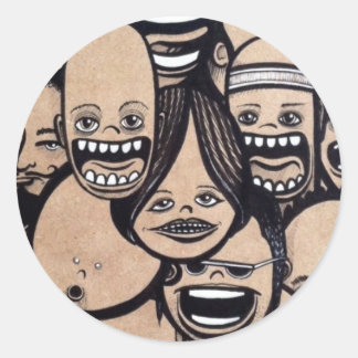 Pegatina Redonda ¡¡¡Ahhh!!!