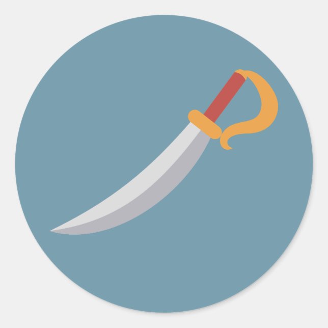 Pegatina Redonda ¡Ahí te va! Fiesta de cumpleaños del niño pirata (Anverso)