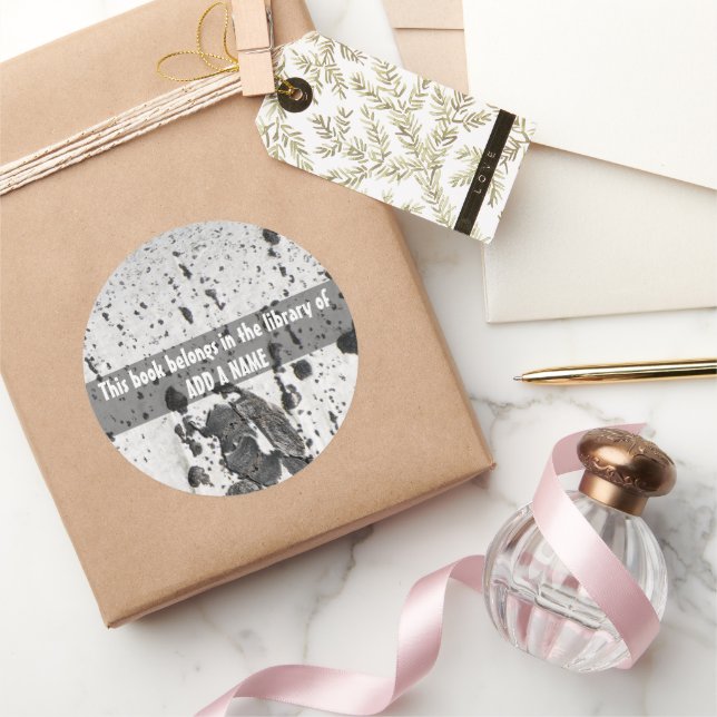 Pegatina Redonda Ahorrar Un Árbol Aspen (Regalar)