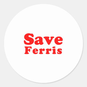 Pegatina Redonda Ahorre Ferris