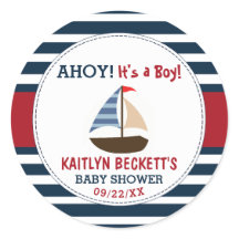 ¡Ahoy es un chico! Baby Shower Nautical Boat
