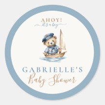 ¡Ahoy es un chico! Baby Shower Náutico minimalista