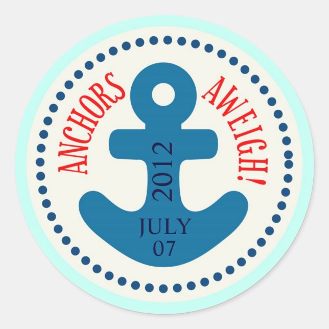 Pegatina Redonda Ahoy!Pegatina D (Anverso)