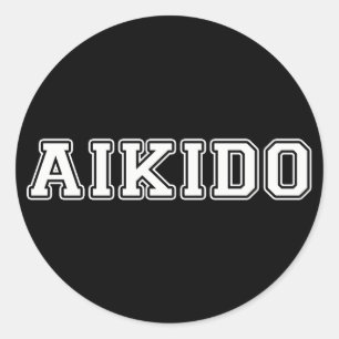 Pegatina Redonda Aikido