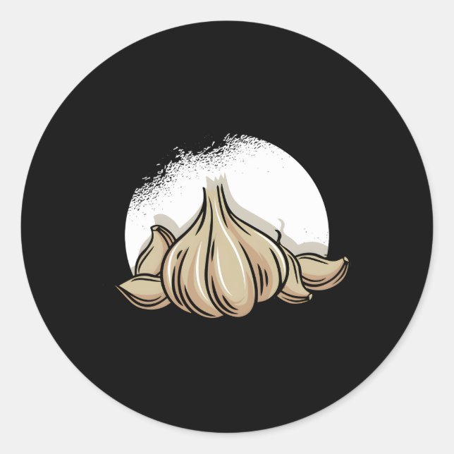 Pegatina Redonda Ail Chive Farmer Vegetaria (Anverso)