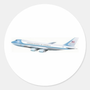 Pegatina Redonda Air Force One