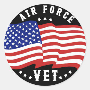 Pegatina Redonda Air Force Vet