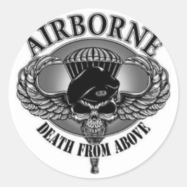 Pegatina Redonda Airborne