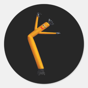 Pegatina Redonda Aire Dancer Fun Dance Dancing Regalo Wacky Inflata