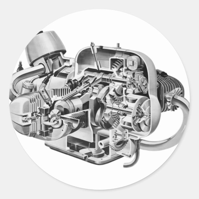 Pegatina Redonda Airhead Cutaway (Anverso)