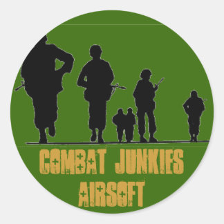 PEGATINA REDONDA AIRSOFT DE COMBAT JUNKIES