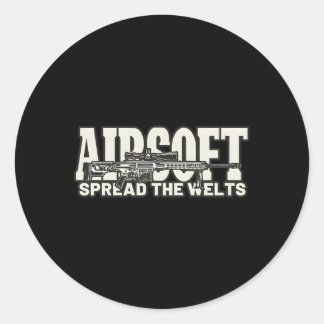 Pegatina Redonda Airsoft Difunde El Airsoft De Bienes