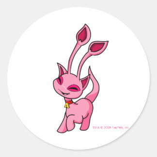 Pegatina Redonda Aisha rosado Prancing