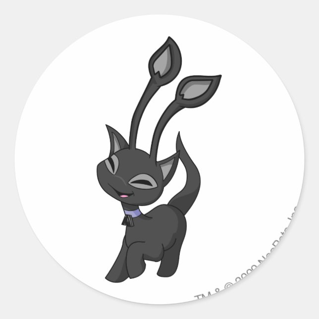 Pegatina Redonda Aisha Shadow (Anverso)