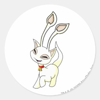 Pegatina Redonda Aisha White
