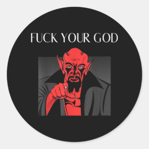 Pegatina Redonda Aist Goat Satan Baphomet GIft