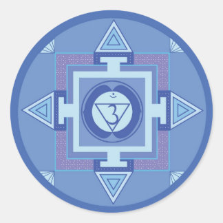 Pegatina Redonda Ajna Chakra Mandala (Third eye chakra)