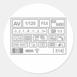 Pegatina Redonda Ajuste DSLR