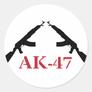 PEGATINA REDONDA AK-47