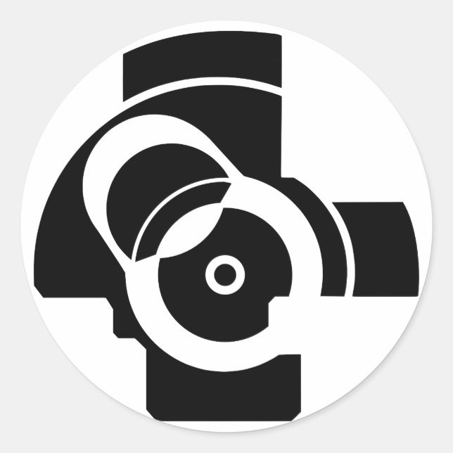 Pegatina Redonda AK Boltface (Anverso)